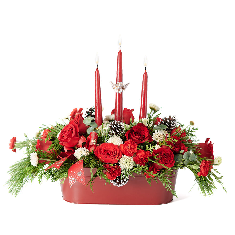 Mixed flower arrangement, Mixed Floral Arrangement, Mix Floral Arrangement, Flower Arrangement, Floral Gift, Floral Arrangement, holiday, christmas, Set 24008-2021, holiday arrangement delivery, delivery holiday arrangement, christmas flowers canada, canada christmas flowers, Canada