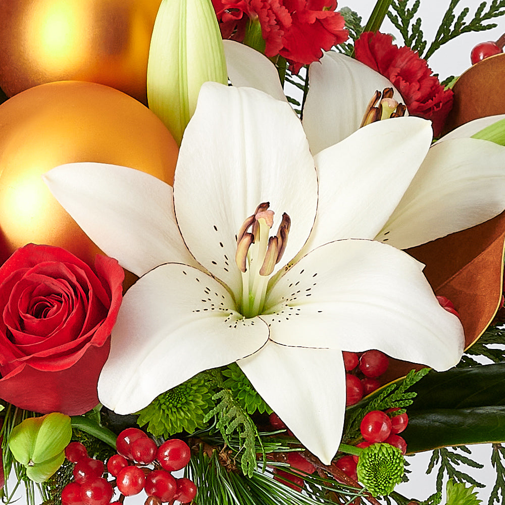 Mixed flower arrangement,  Mixed Floral Arrangement,  Mix Floral Arrangement,  Flower Arrangement,  Floral Arrangement,  holiday,  christmas,  Set 24011-2021, holiday arrangement delivery, delivery holiday arrangement, christmas flowers canada, canada christmas flowers, toronto